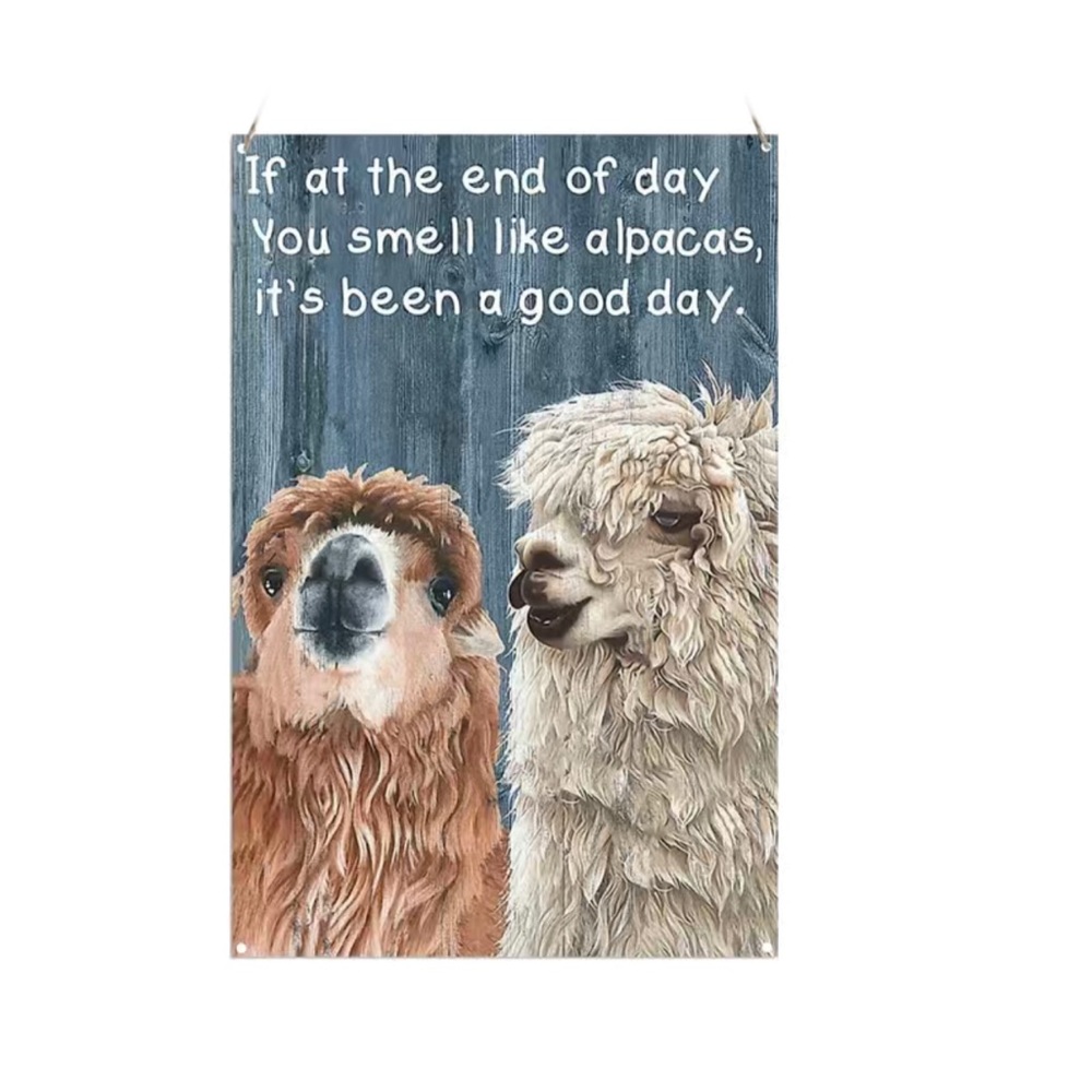 Alpacas Wood Sign